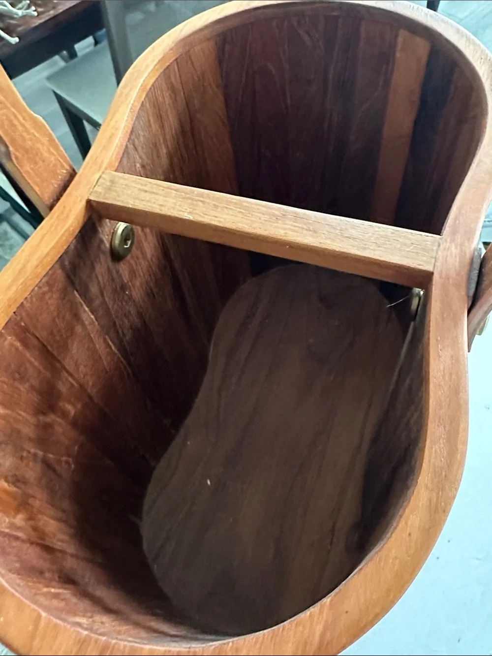 Vintage Teak wood Wine caddy from 1960s